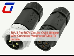 30A 3 broches 600V connecteur de fil à décharge rapide circulaire