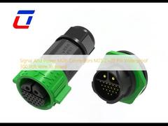 Pin multi des connecteurs M25 2+20 de signal et de puissance imperméabilisent le fil de 300 volts à embarquer