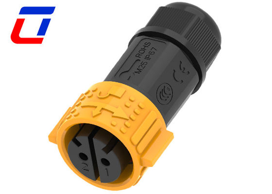 Connecteur d'alimentation à haute tension 600V IP67 imperméable à l'eau 2 broches pour équipement électrique