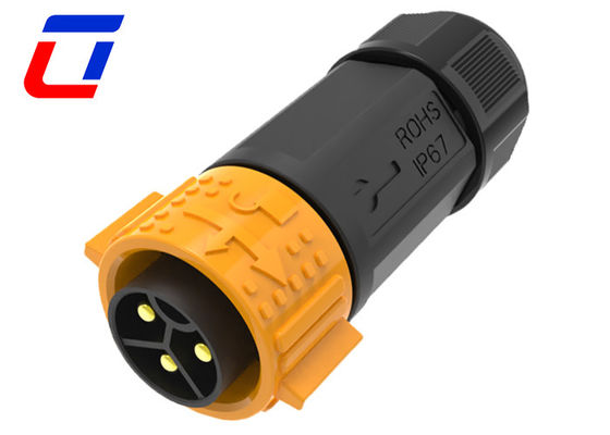 Rating IP67 3 broches connecteur d'alimentation imperméable à l'eau 50A connecteur câble mâle à femelle