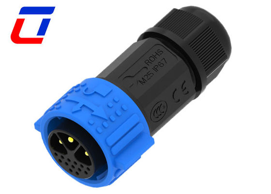 Connecteur de câble étanche à 3 broches 30A IP67 16 broches Auto-verrouillage Multi-Core Structure