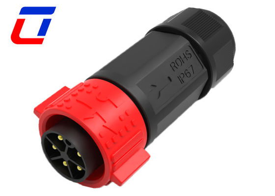 IP67 imperméable à l'eau 5 broches connecteur mâle femelle courant nominal élevé 30A avec verrouillage
