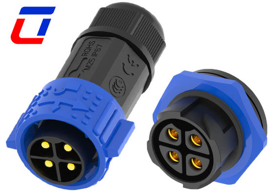 Connecteur d'alimentation étanche à l'eau à 4 broches 50A Connecteur à cloisons étanches