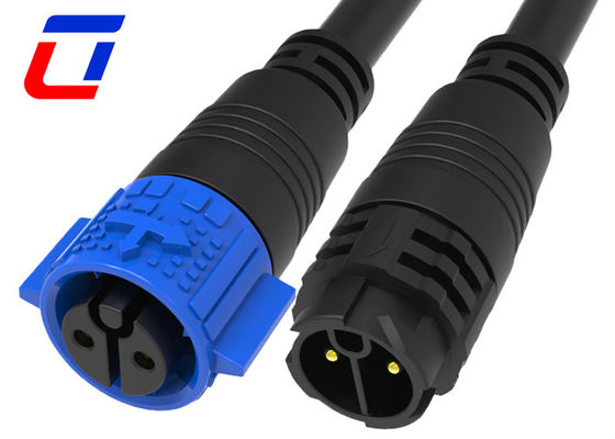 M19 connecteur de câble imperméable à l'eau de calibre 12 à 2 broches