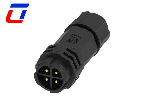 M19 300V 10A Connecteur LED étanche à l'eau 4 broches Connecteurs de fil de soudure étanche à l'eau