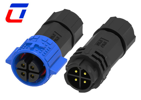 M19 300V 10A Connecteur LED étanche à l'eau 4 broches Connecteurs de fil de soudure étanche à l'eau