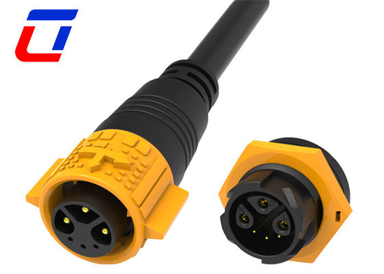 3 Puissance 15A 3 Données 5A Connecteur LED étanche 6 épingles Connecteur de câble étanche