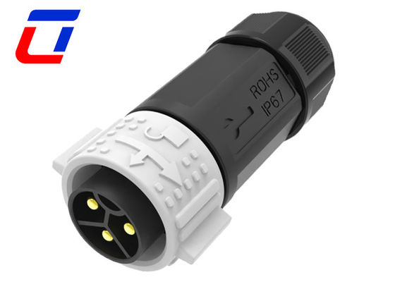 Connecteurs électriques extérieurs imperméables à l'eau à 3 broches mâle femelle 3 phases M25 500V 50A