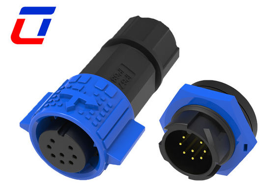 Signal 5A Fermeture rapide Connecteur circulaire imperméable à l'eau 8 broches M19 Pour LED