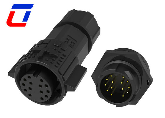 10 broches 12 broches 14 broches 16 broches connecteur de données étanche, connecteur rond en plastique 12V IP67