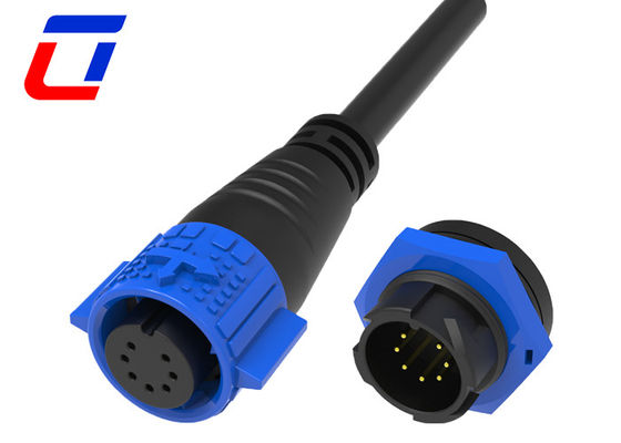 7 broches électriques 12V connecteurs de fil imperméables IP67 M19 connecteur de câble à verrouillage rapide