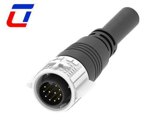 Cable à prise mâle IP67 Panneau monté Connecteur imperméable à l'eau 11 broche M19 Pour les lumières de croissance