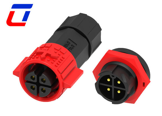 Cable féminin ronde 4 broches connecteur de fil imperméable Panneau monté M19 verrouillage à la poussée