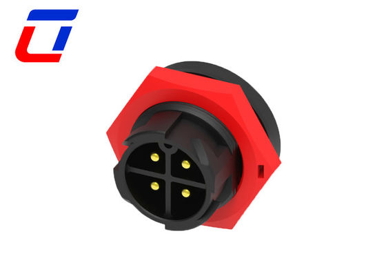 Cable féminin ronde 4 broches connecteur de fil imperméable Panneau monté M19 verrouillage à la poussée