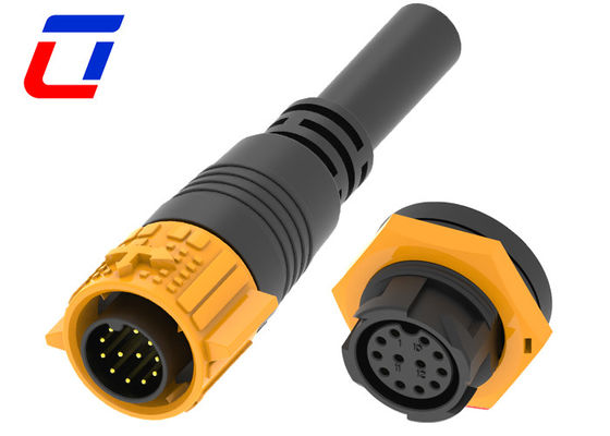 câble mâle 12 broches connecteur étanche fil à bord IP67 pour la transmission du signal