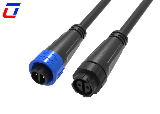 Résistance à l'eau 2 broches Circulaire à verrouillage rapide câble de connecteur mâle à femelle 300V
