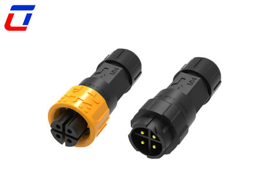 M16 4 broches connecteur d'alimentation imperméable à l'eau Femme à homme 300V Durable pour les applications