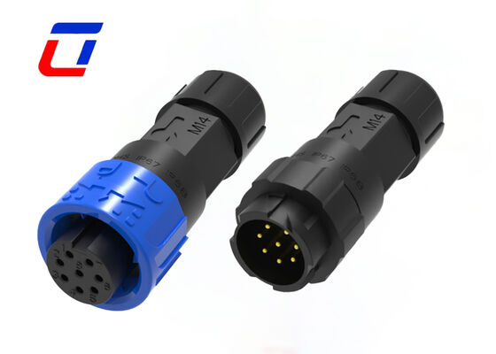 M16 IP67 connecteur de câble mâle femelle imperméable à l'eau 8 broches