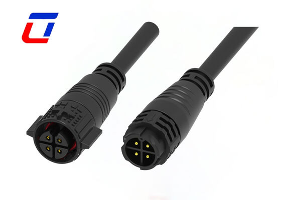 Connecteur d'alimentation extérieur étanche IP67 M19 4 broches mâle vers femelle 300V 15A