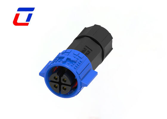 Connecteur d'alimentation extérieur étanche IP67 M19 4 broches mâle vers femelle 300V 15A
