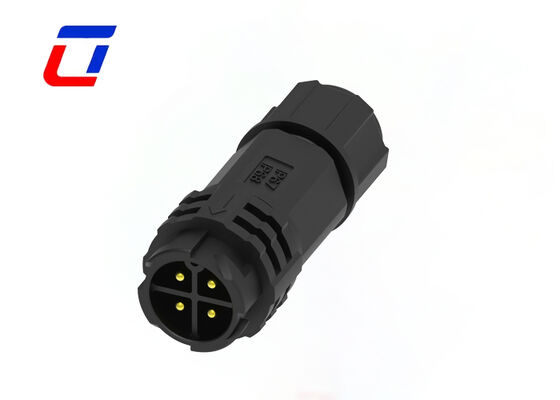 Connecteur d'alimentation extérieur étanche IP67 M19 4 broches mâle vers femelle 300V 15A