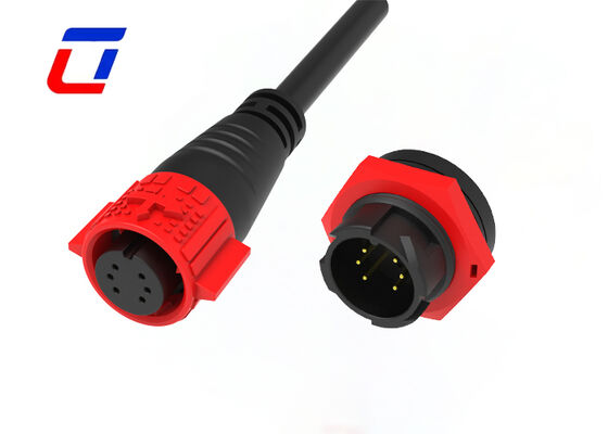 6 Pin IP67 Connector M19 Dustproof Waterproof Wire Splice Connector