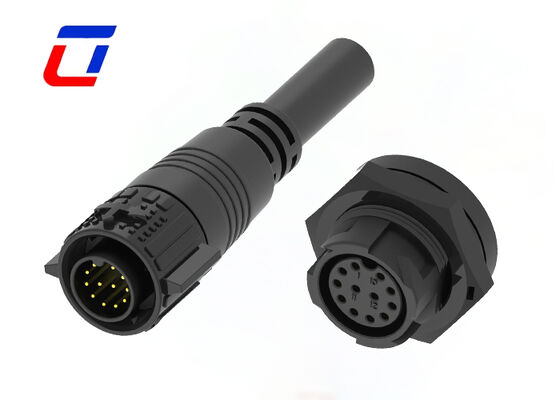 Connecteurs fil à carte à connexion rapide étanches 12 broches PA66 M19 haute stabilité