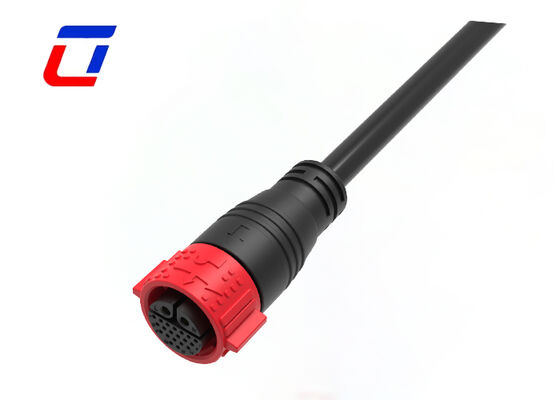 Connecteurs circulaires en plastique M25 2+20Pin Connecteur imperméable à l'eau IP67 basse tension