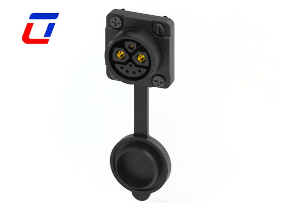 M23 90 degrés connecteurs de câbles moulés 2+1+5 Pin Push Lock Connecteur étanche