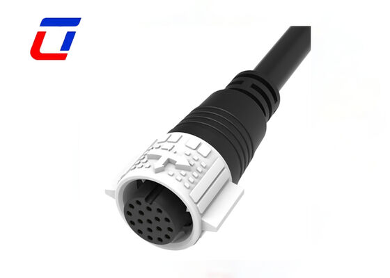 Connecteurs de prise fil à fil 18 broches CE M19 étanches en laiton plaqué or