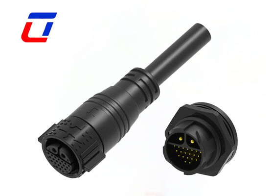 M25 Connecteur de signal d'alimentation 2+20 broche IP67 20A+5A Type de connecteur câble à carte