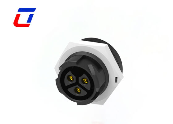 Connecteur électrique étanche à cloison de 3 broches, connecteur de montage sur panneau M19