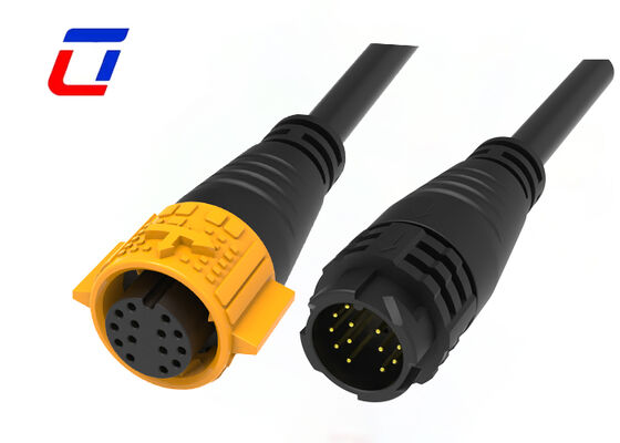 M19 14 broches connecteur de fil imperméable à l'eau IP67 Signal connecteur LED imperméable à l'eau