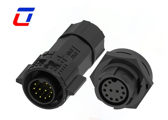 11 broches M19 Panneau de connecteur circulaire Monture IP67 Connecteurs imperméables à l'eau Automobile
