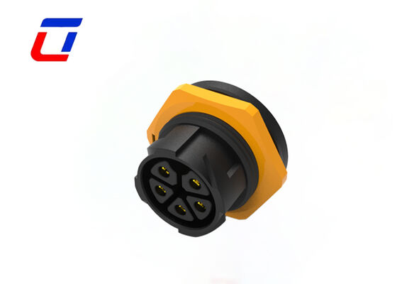 M25 5 broches de connecteur de montage de panneau rapide de nylon prise électrique pour système solaire
