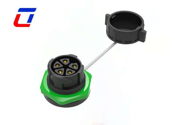 Connecteurs circulaires M25 à 5 broches IP67, connecteurs mâles et femelles en plastique 50A
