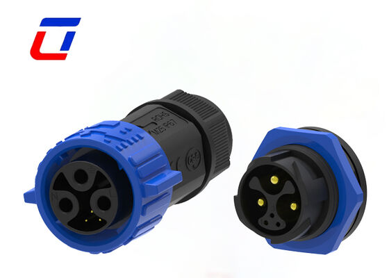 Connecteur automobile à verrouillage rapide M25 3+3 broches imperméable à l'eau ODM Connecteur rond