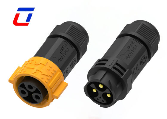 Connecteur automobile à verrouillage rapide M25 3+3 broches imperméable à l'eau ODM Connecteur rond