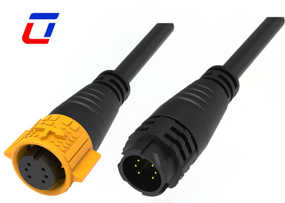 Mâle M19 au connecteur 300V imperméable de Pin d'OEM 6 de connecteurs de câble femelle pour des données