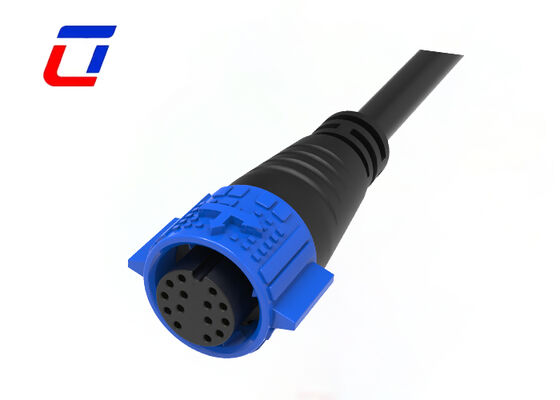 M19 300V Connecteur rapide de commande à LED moulé 14 broches Connecteur de câble extérieur étanche
