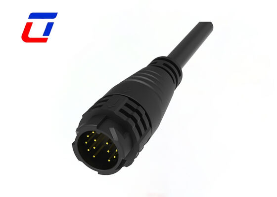 M19 300V Connecteur rapide de commande à LED moulé 14 broches Connecteur de câble extérieur étanche