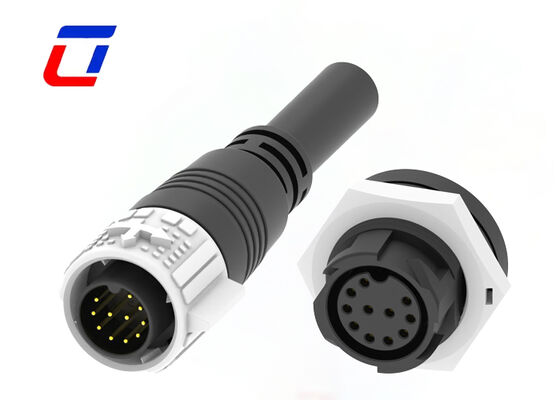 PA66 M19 11 Pin Panel Mount Connecteur circulaire à verrouillage rapide Connecteurs de signal IP67 étanches