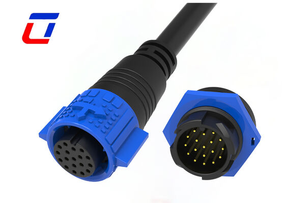 M19 IP67 18 connecteur de câble à broches extérieur connecteur rapide étanche aux équipements de communication