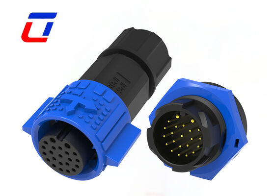 2+20 connecteurs de câble moulés par broches M19 connecteur de données d'alimentation étanche industriel fabriqué en Chine