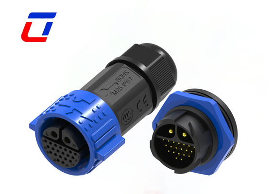 PA66 2+20 Pin M25 Power Signal Connector Outdoor Waterproof LED Connector Manufacturer