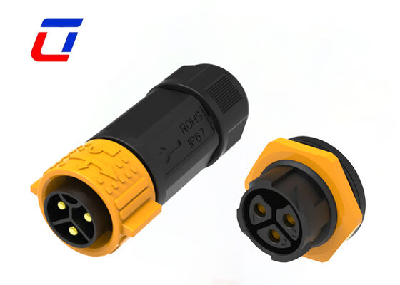 M25 3 broches 50A Connecteur électrique câble à bord IP67 Fermeture rapide Connecteur étanche extérieur