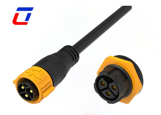 M25 3 broches 50A Connecteur électrique câble à bord IP67 Fermeture rapide Connecteur étanche extérieur