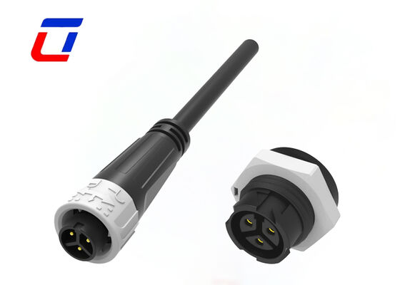 Connecteurs mâles femelles en plastique de Pin 10A de M16 3 poussent le connecteur d'alimentation imperméable de serrure