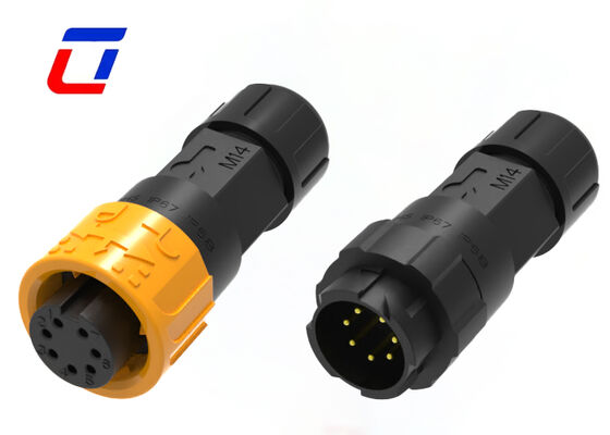 300V M16 7 épingles connecteur étanche pousse verrouillage mâle câble femelle à câble / connecteurs de bord