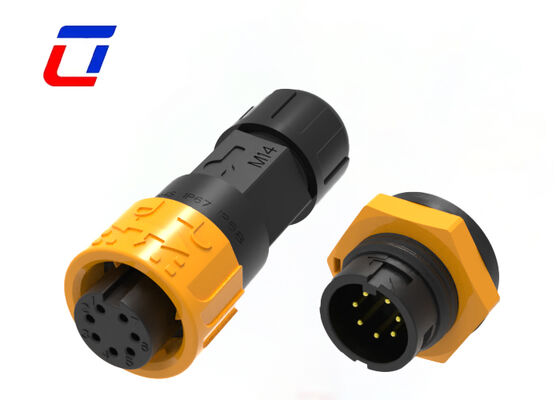 300V M16 7 épingles connecteur étanche pousse verrouillage mâle câble femelle à câble / connecteurs de bord